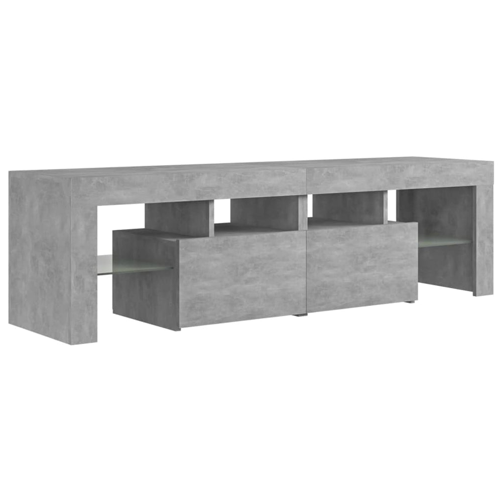 Tv-meubel met LED-verlichting 140x36,5x40 cm betongrijs MeubelReus