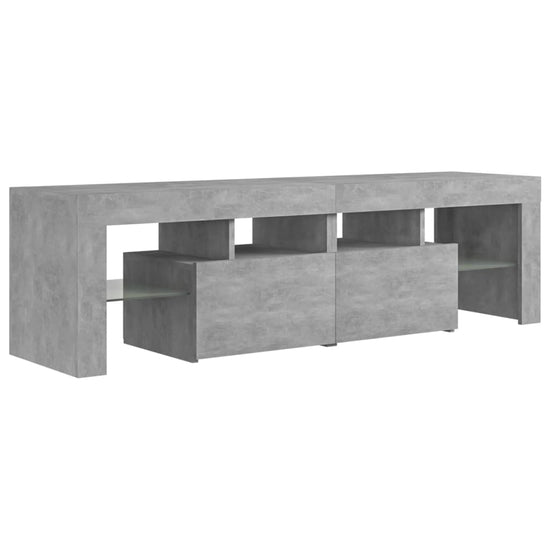 Tv-meubel met LED-verlichting 140x36,5x40 cm betongrijs MeubelReus