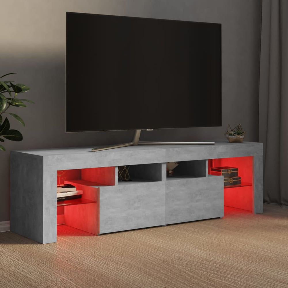 Tv-meubel met LED-verlichting 140x36,5x40 cm betongrijs MeubelReus