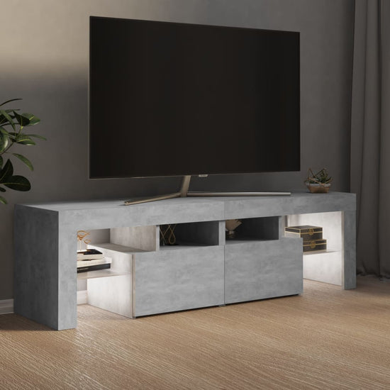 Tv-meubel met LED-verlichting 140x36,5x40 cm betongrijs MeubelReus