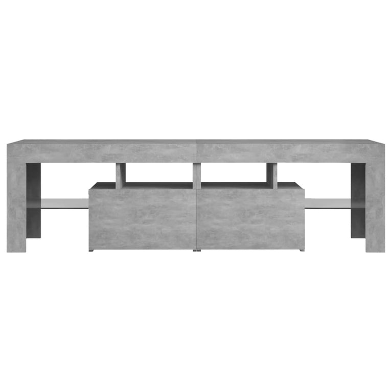 Tv-meubel met LED-verlichting 140x36,5x40 cm betongrijs MeubelReus