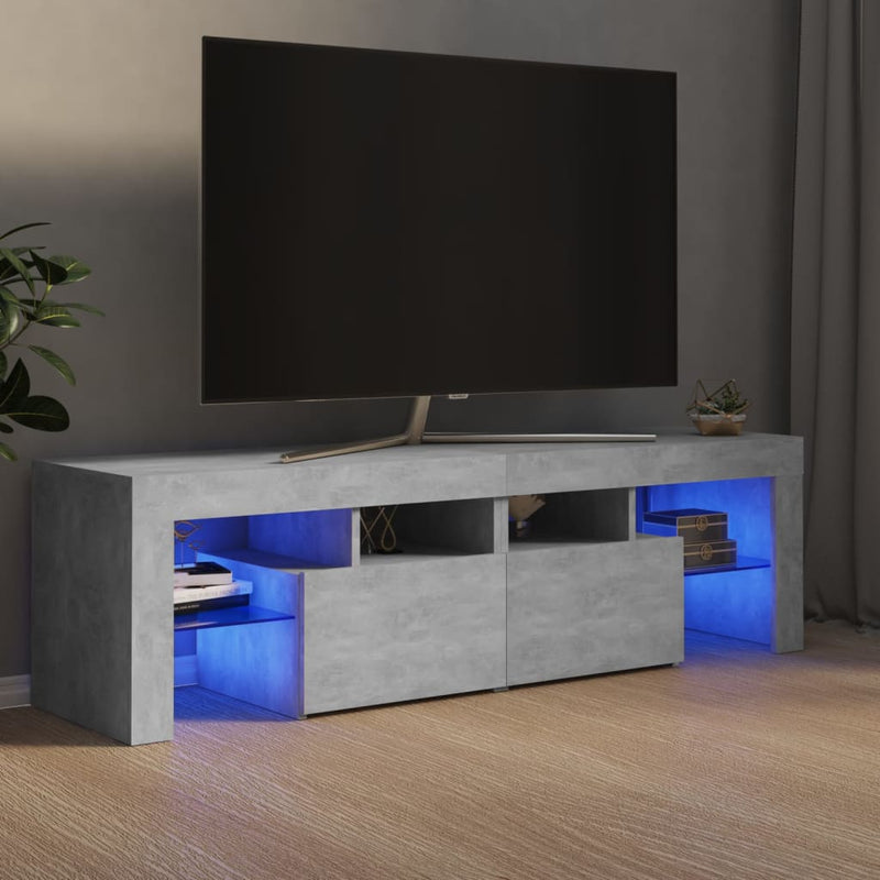 Tv-meubel met LED-verlichting 140x36,5x40 cm betongrijs MeubelReus