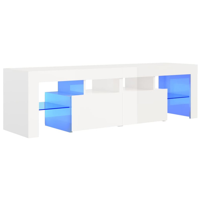 Tv-meubel met LED-verlichting 140x36,5x40 cm hoogglans wit MeubelReus