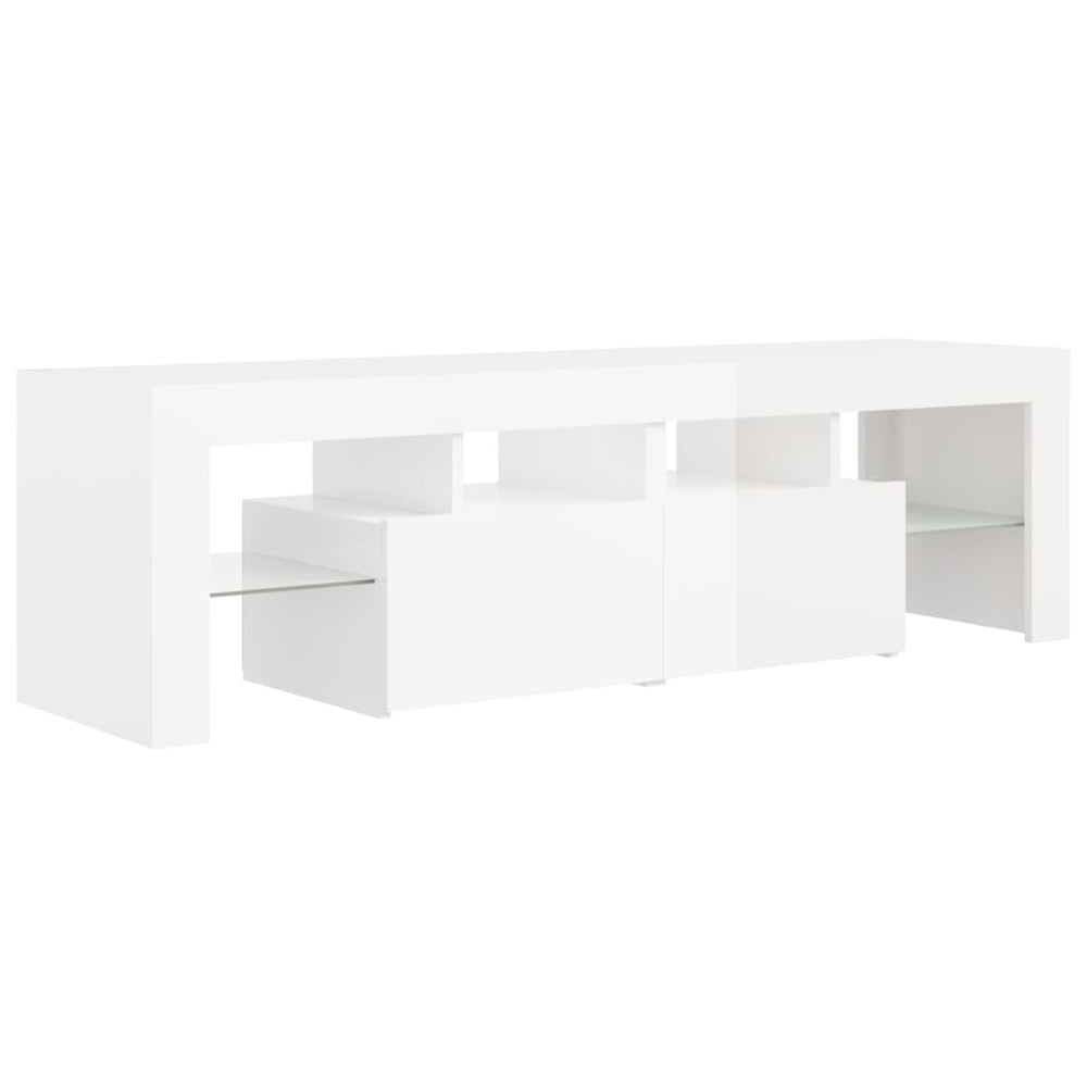 Tv-meubel met LED-verlichting 140x36,5x40 cm hoogglans wit MeubelReus
