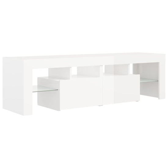 Tv-meubel met LED-verlichting 140x36,5x40 cm hoogglans wit MeubelReus
