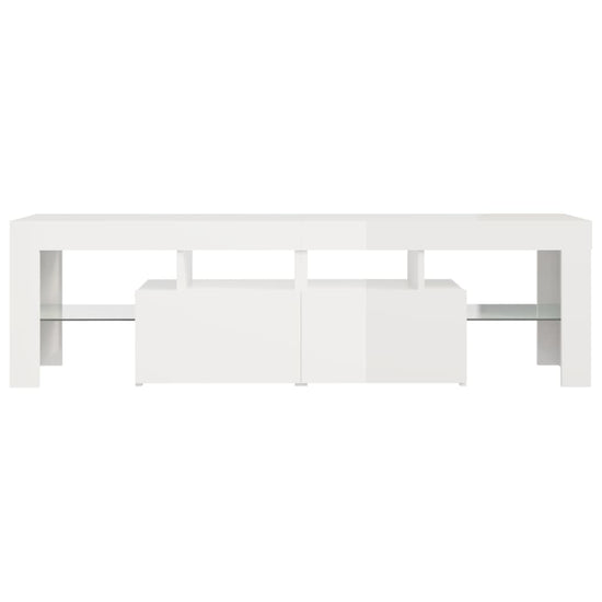 Tv-meubel met LED-verlichting 140x36,5x40 cm hoogglans wit MeubelReus