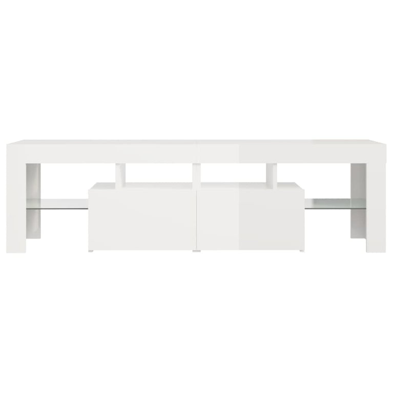 Tv-meubel met LED-verlichting 140x36,5x40 cm hoogglans wit MeubelReus