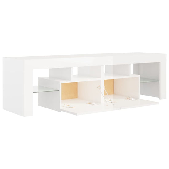 Tv-meubel met LED-verlichting 140x36,5x40 cm hoogglans wit MeubelReus