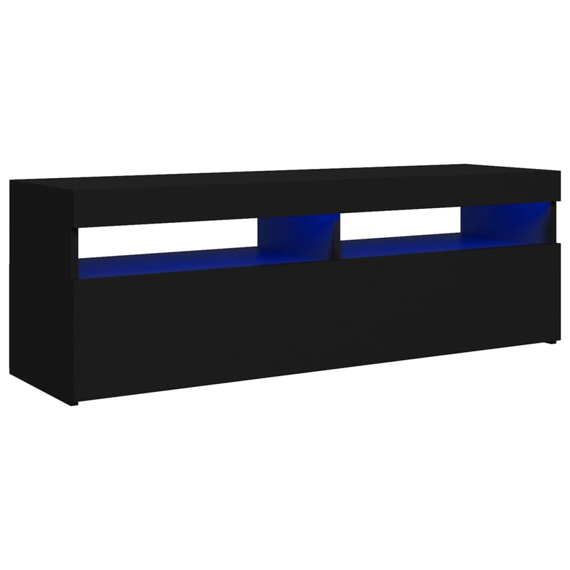 Tv-meubel met LED-verlichting 120x35x40 cm zwart MeubelReus