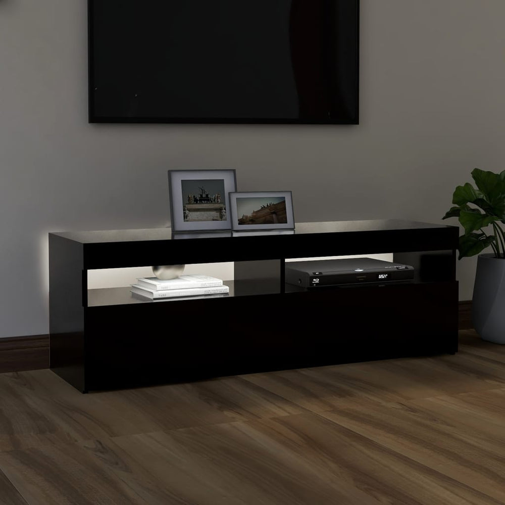 Tv-meubel met LED-verlichting 120x35x40 cm zwart MeubelReus