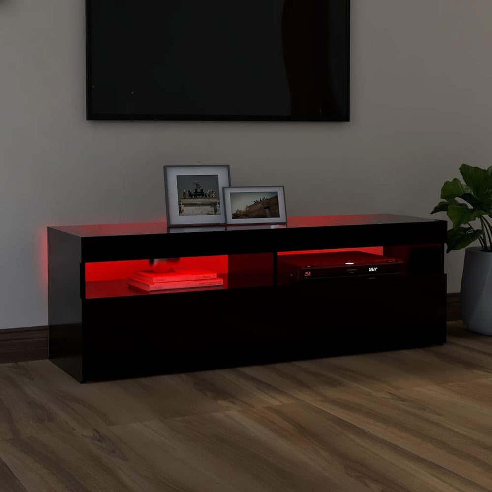 Tv-meubel met LED-verlichting 120x35x40 cm zwart MeubelReus