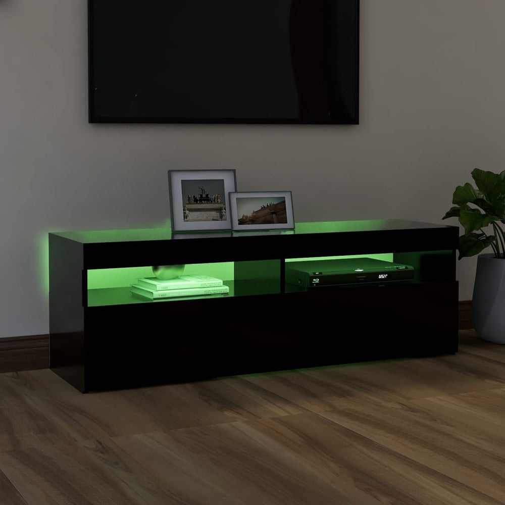 Tv-meubel met LED-verlichting 120x35x40 cm zwart MeubelReus