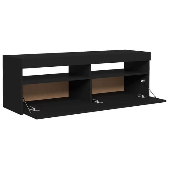 Tv-meubel met LED-verlichting 120x35x40 cm zwart MeubelReus