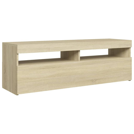 Tv-meubel met LED-verlichting 120x35x40 cm sonoma eikenkleurig MeubelReus