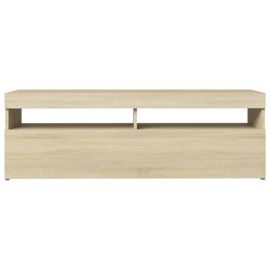Tv-meubel met LED-verlichting 120x35x40 cm sonoma eikenkleurig MeubelReus