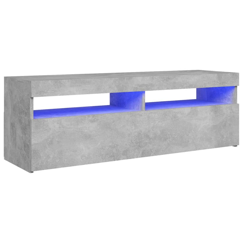 Tv-meubel met LED-verlichting 120x35x40 cm betongrijs MeubelReus