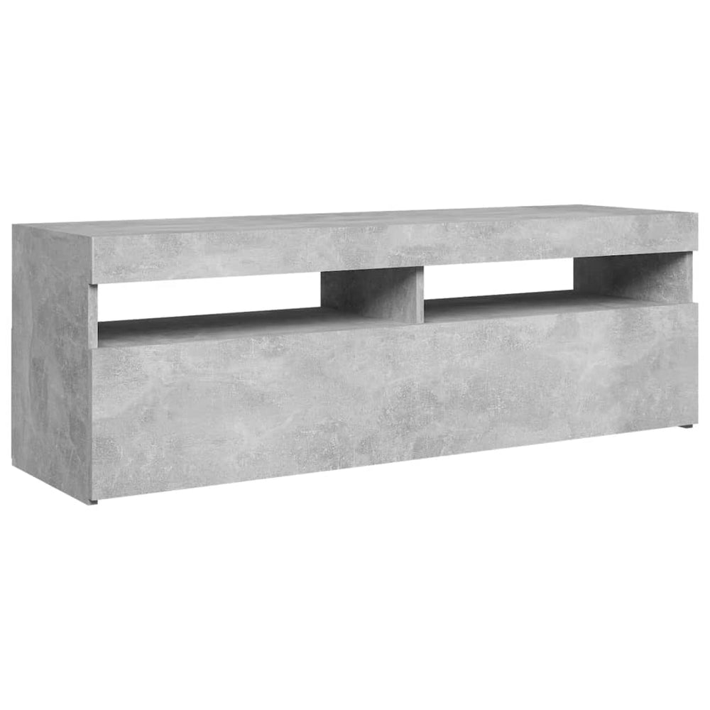 Tv-meubel met LED-verlichting 120x35x40 cm betongrijs MeubelReus