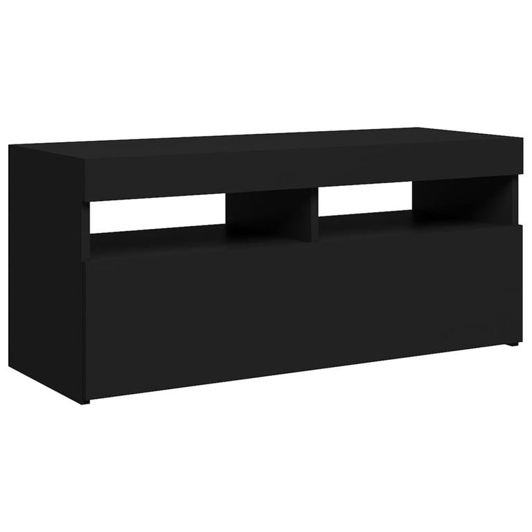 Tv-meubel met LED-verlichting 90x35x40 cm zwart MeubelReus