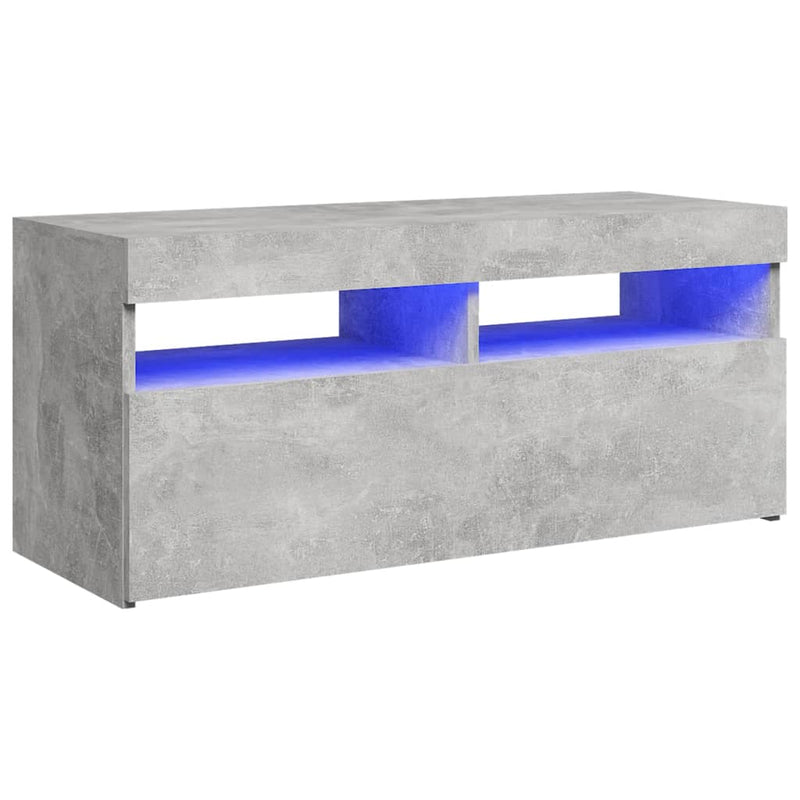 Tv-meubel met LED-verlichting 90x35x40 cm betongrijs MeubelReus