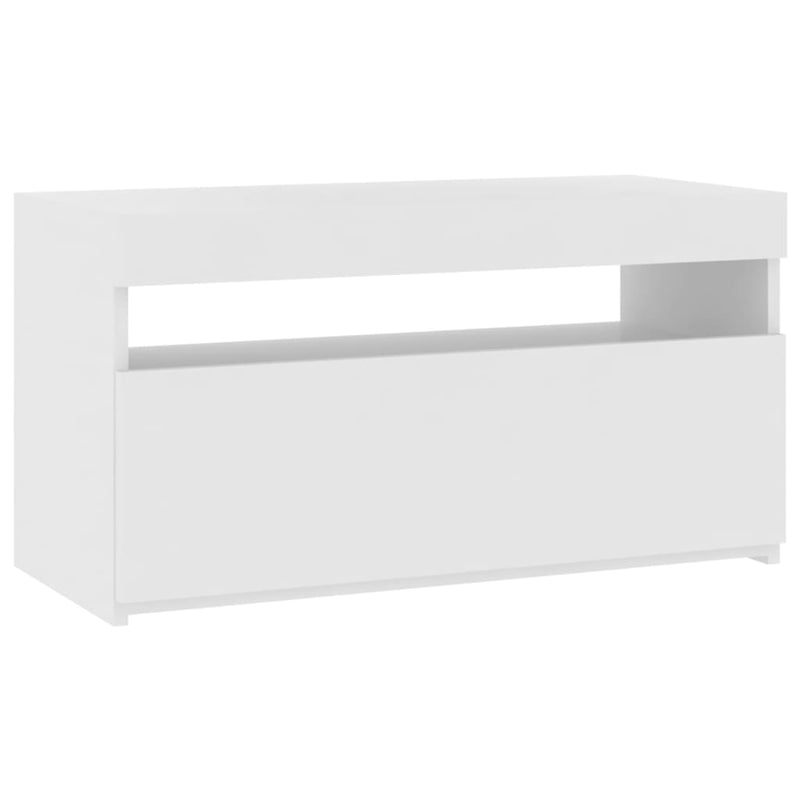 Tv-meubel met LED-verlichting 75x35x40 cm wit MeubelReus