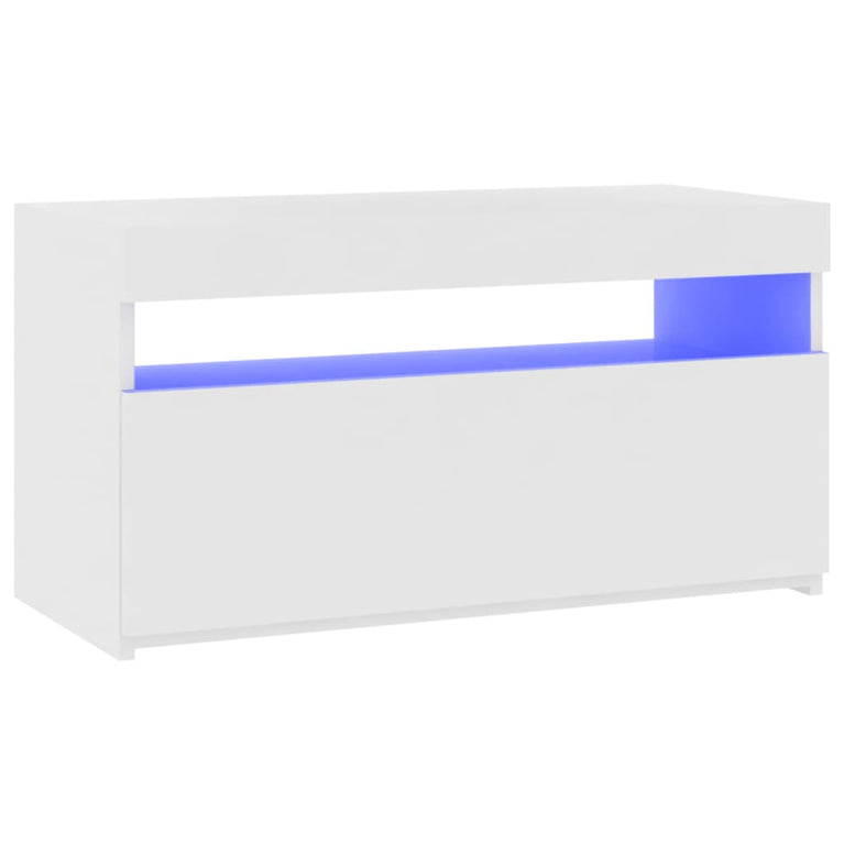 Tv-meubel met LED-verlichting 75x35x40 cm wit MeubelReus