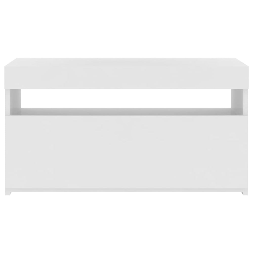 Tv-meubel met LED-verlichting 75x35x40 cm wit MeubelReus