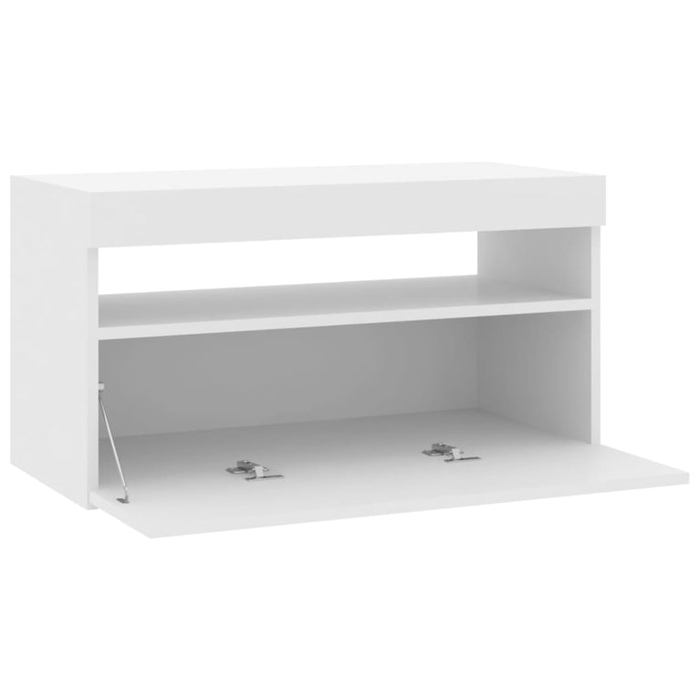 Tv-meubel met LED-verlichting 75x35x40 cm wit MeubelReus