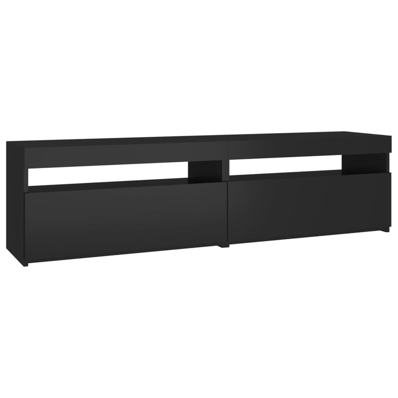Tv-meubelen 2 st met LED-verlichting 75x35x40 cm zwart MeubelReus