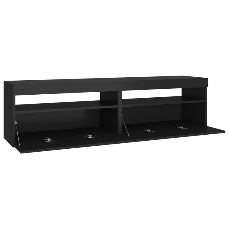Tv-meubelen 2 st met LED-verlichting 75x35x40 cm zwart MeubelReus