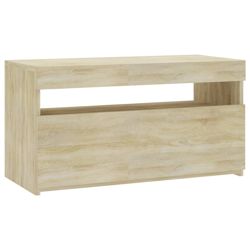 Tv-meubel met LED-verlichting 75x35x40 cm sonoma eikenkleurig MeubelReus
