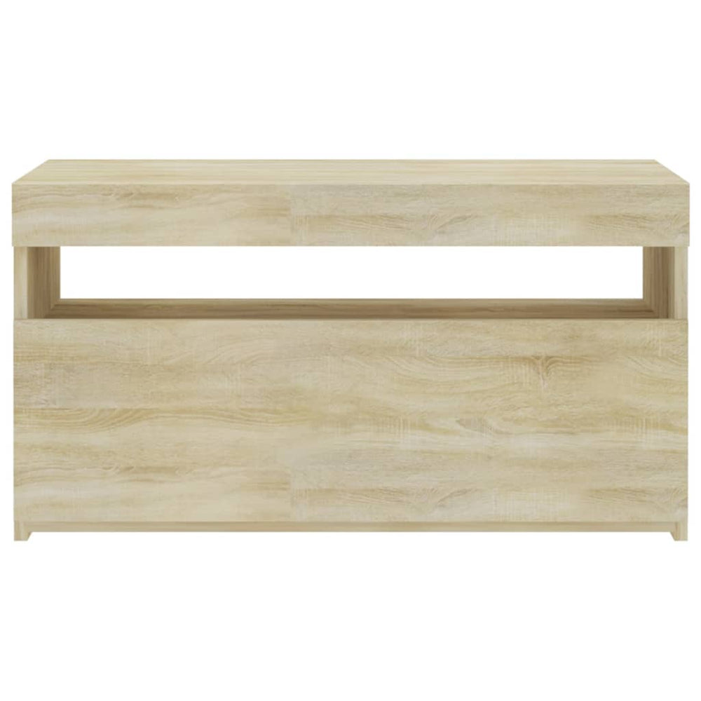 Tv-meubel met LED-verlichting 75x35x40 cm sonoma eikenkleurig MeubelReus