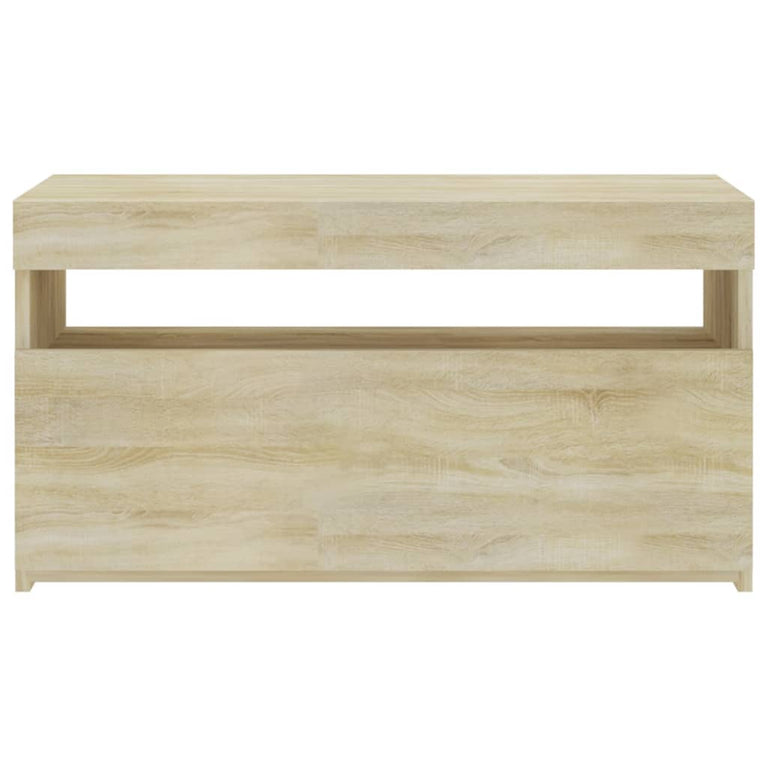 Tv-meubel met LED-verlichting 75x35x40 cm sonoma eikenkleurig MeubelReus