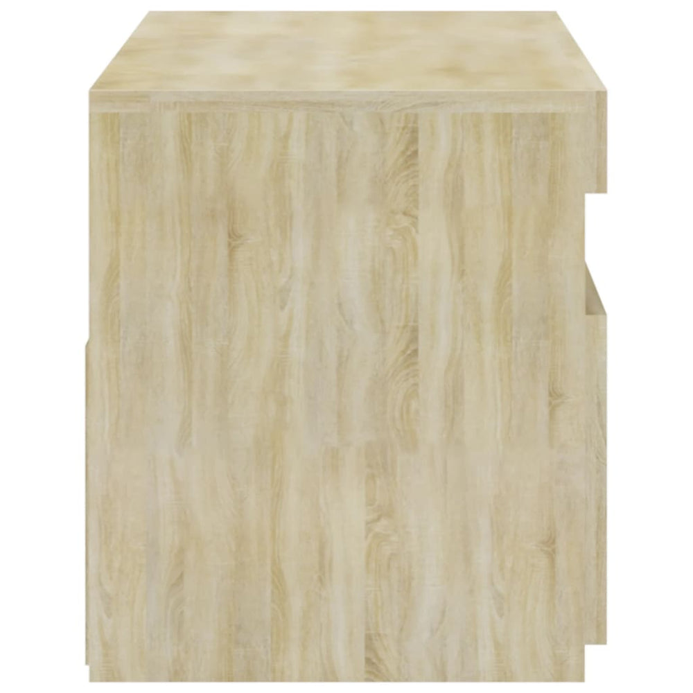 Tv-meubel met LED-verlichting 75x35x40 cm sonoma eikenkleurig MeubelReus
