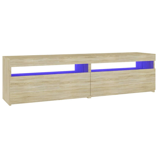 Tv-meubelen 2 st met LED-verlichting 75x35x40 cm sonoma eiken MeubelReus