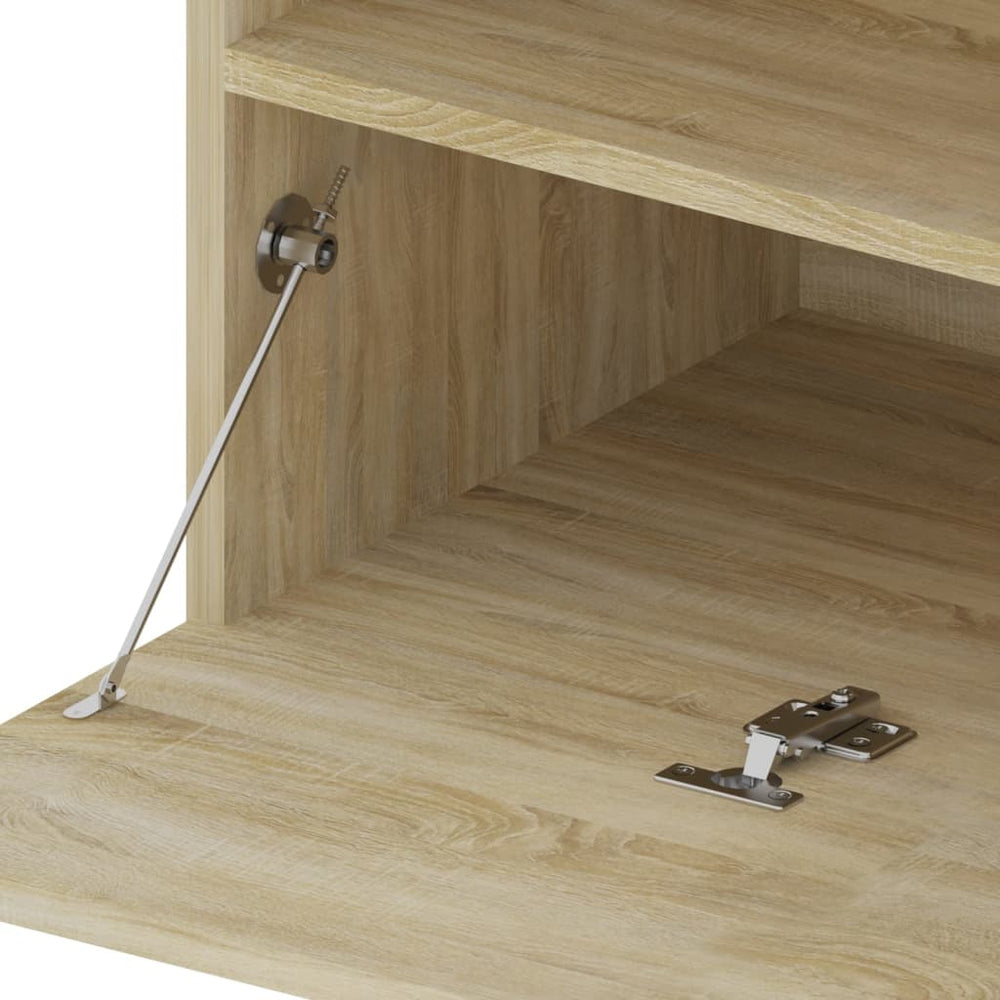 Tv-meubelen 2 st met LED-verlichting 75x35x40 cm sonoma eiken MeubelReus