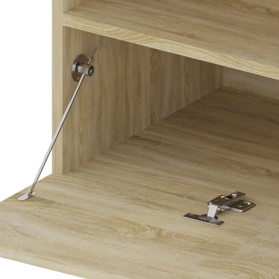 Tv-meubelen 2 st met LED-verlichting 75x35x40 cm sonoma eiken MeubelReus