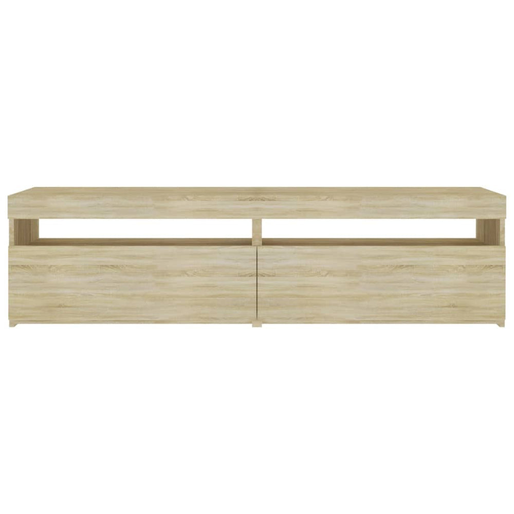 Tv-meubelen 2 st met LED-verlichting 75x35x40 cm sonoma eiken MeubelReus