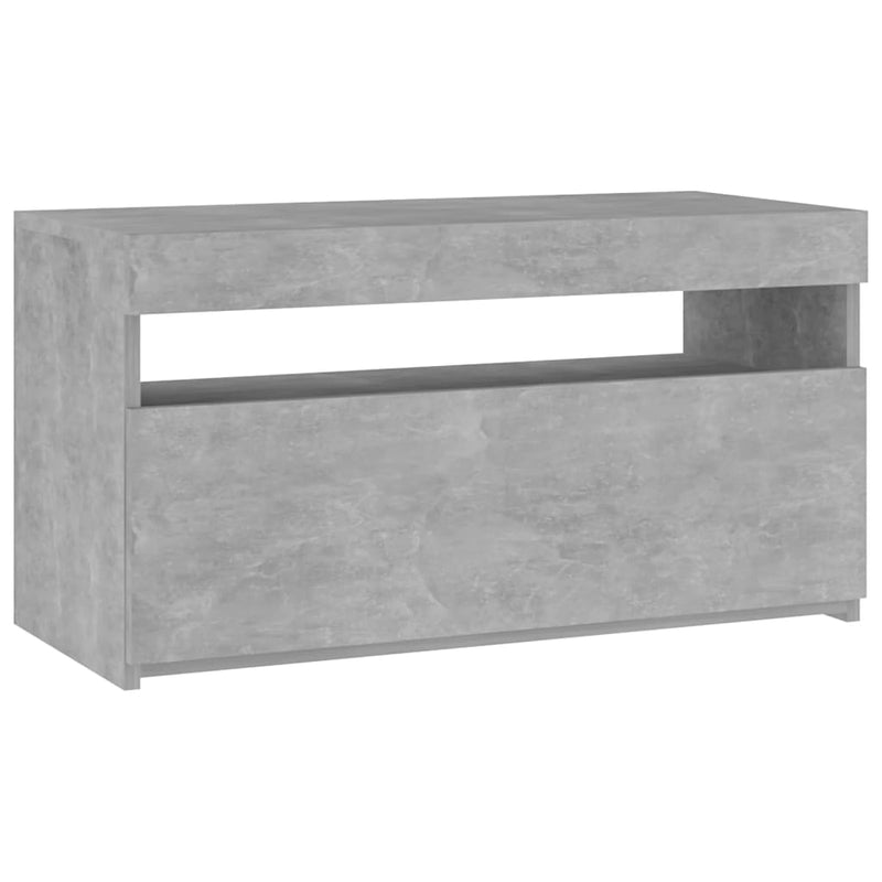 Tv-meubel met LED-verlichting 75x35x40 cm betongrijs MeubelReus