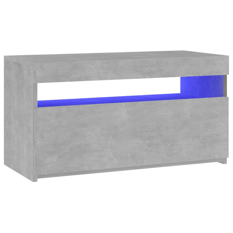Tv-meubel met LED-verlichting 75x35x40 cm betongrijs MeubelReus