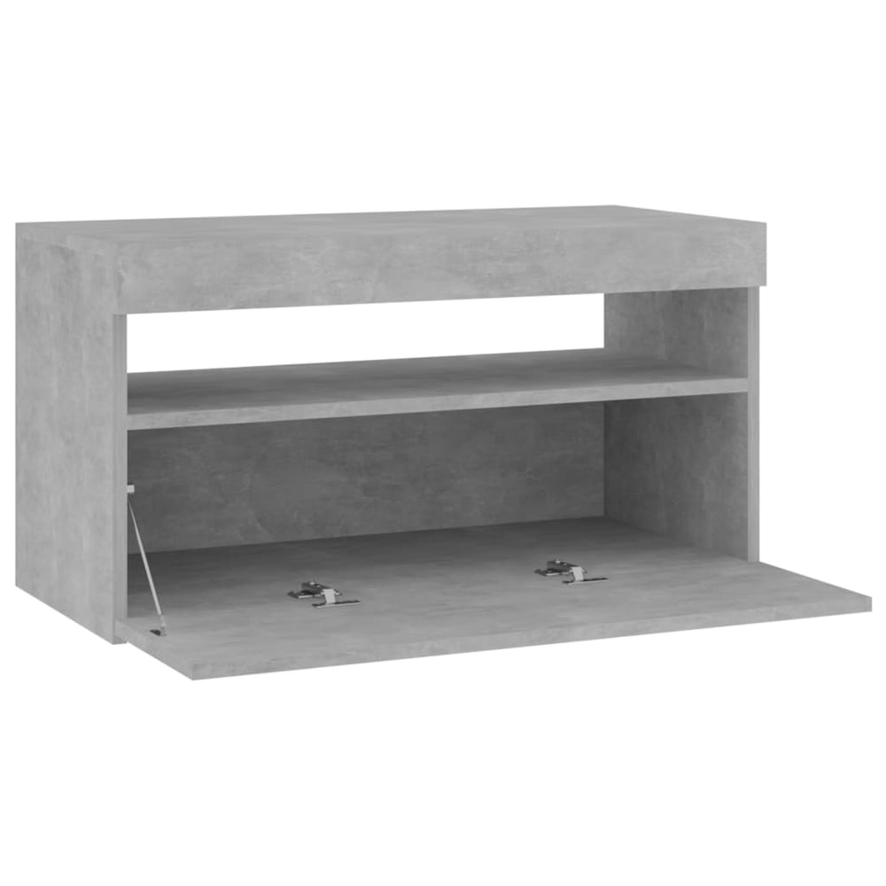 Tv-meubel met LED-verlichting 75x35x40 cm betongrijs MeubelReus