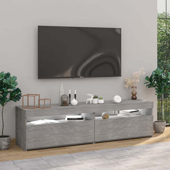 Tv-meubelen 2 st met LED-verlichting 75x35x40 cm betongrijs MeubelReus