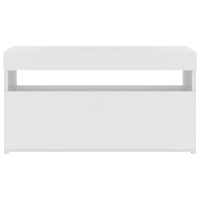 Tv-meubel met LED-verlichting 75x35x40 cm hoogglans wit MeubelReus