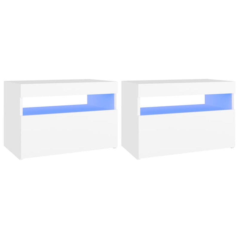 Tv-meubelen 2 st met LED-verlichting 60x35x40 cm wit MeubelReus