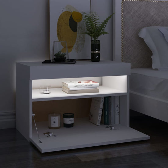 Tv-meubelen 2 st met LED-verlichting 60x35x40 cm wit MeubelReus