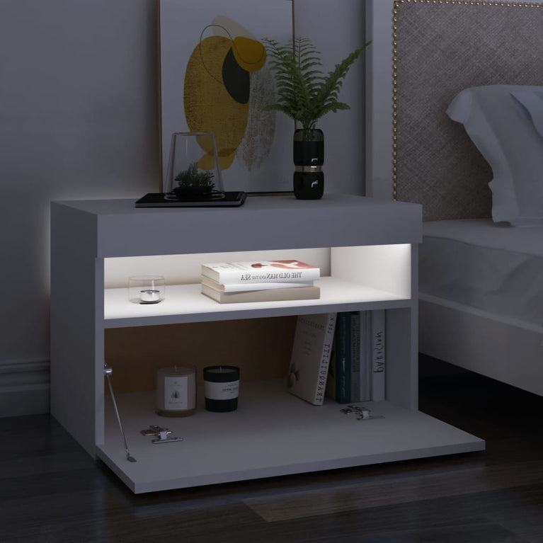 Tv-meubelen 2 st met LED-verlichting 60x35x40 cm wit MeubelReus