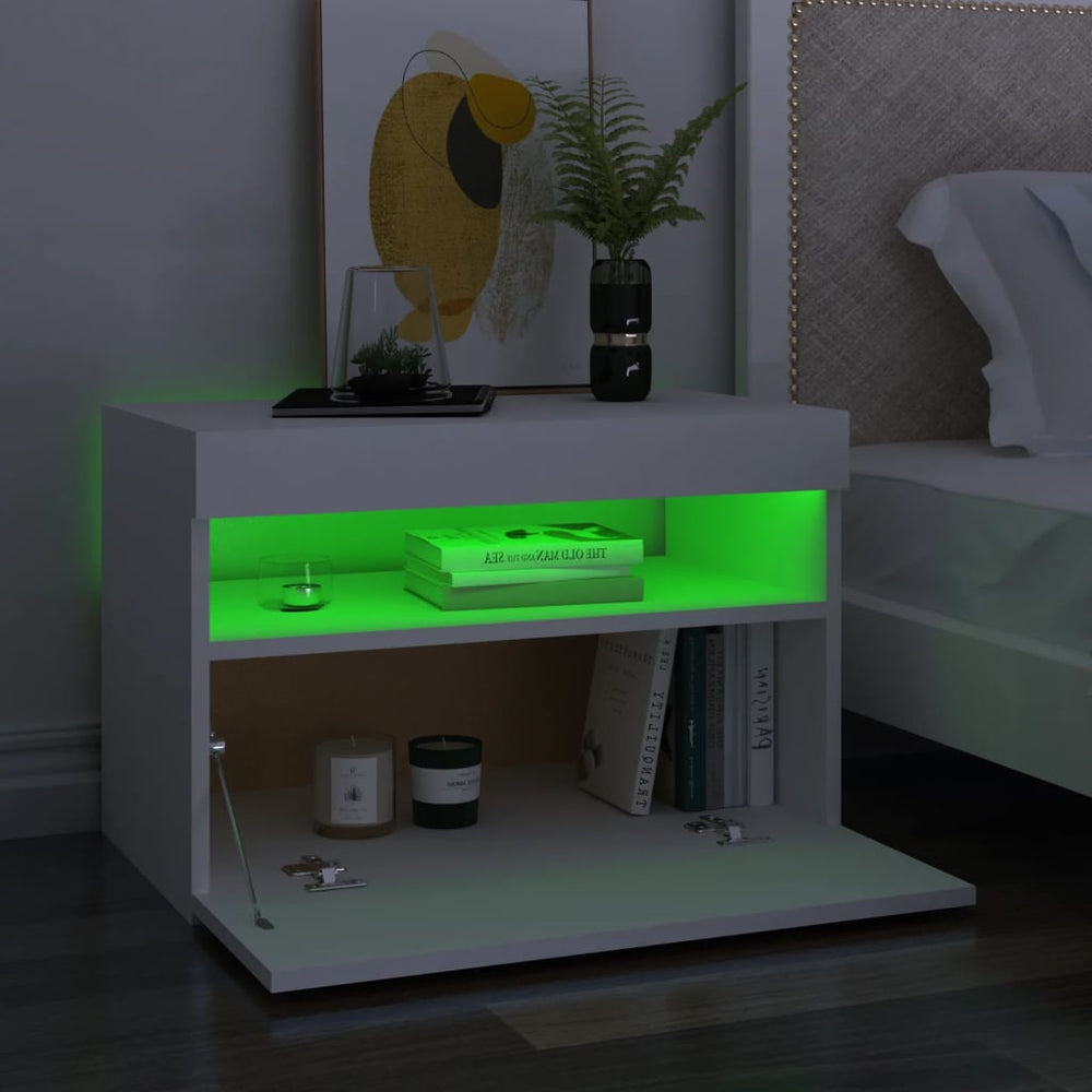 Tv-meubelen 2 st met LED-verlichting 60x35x40 cm wit MeubelReus