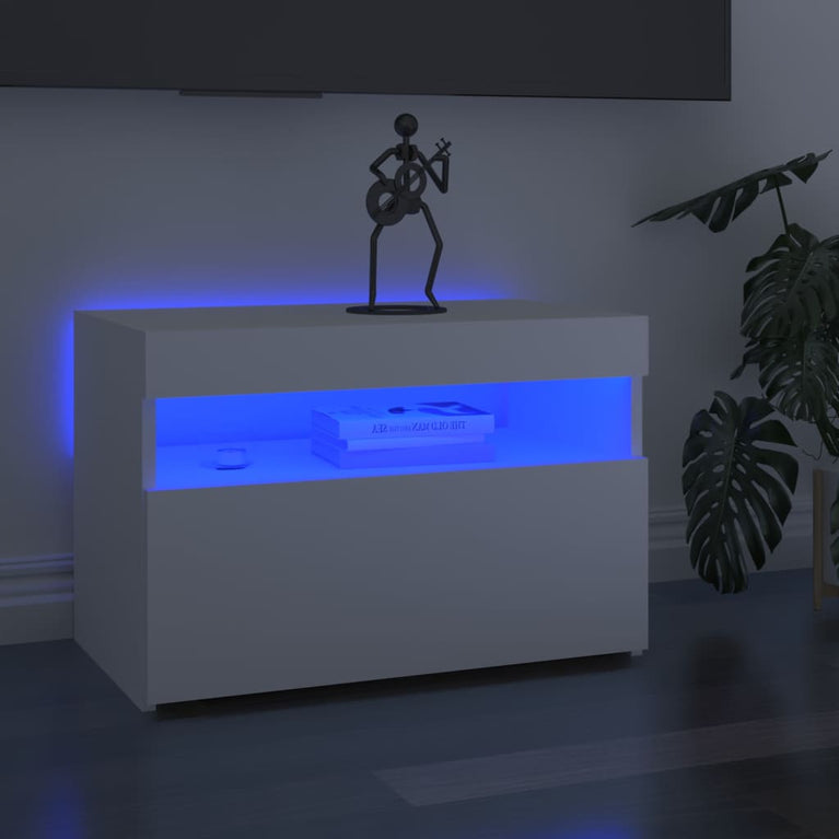 Tv-meubelen 2 st met LED-verlichting 60x35x40 cm wit MeubelReus