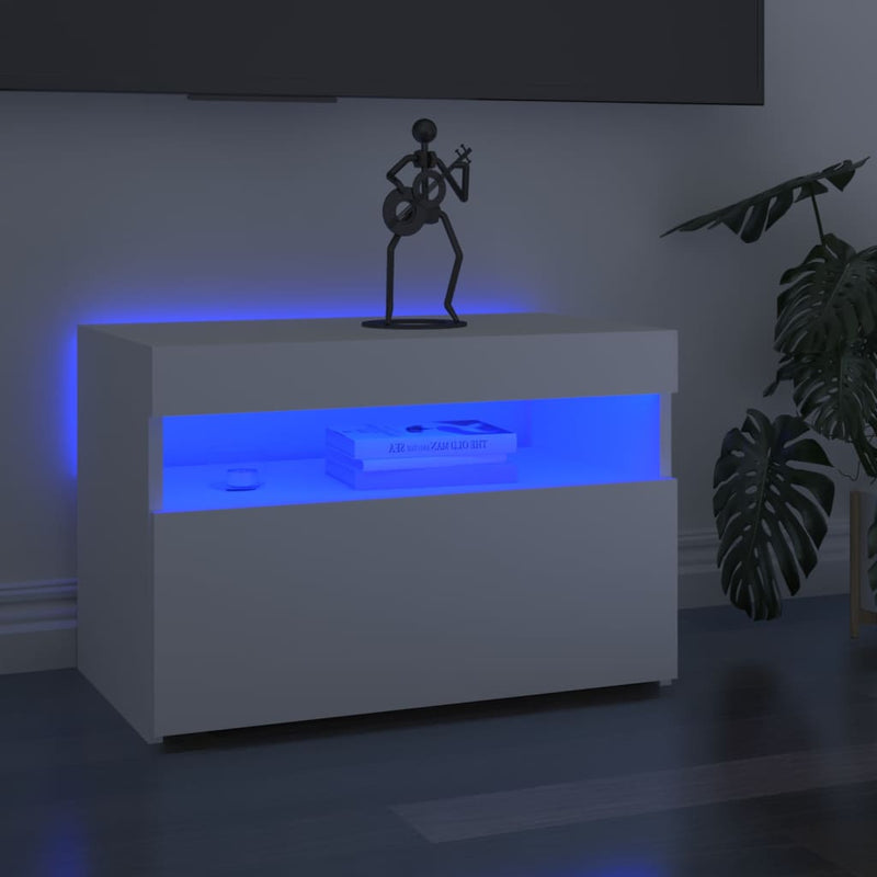 Tv-meubelen 2 st met LED-verlichting 60x35x40 cm wit MeubelReus