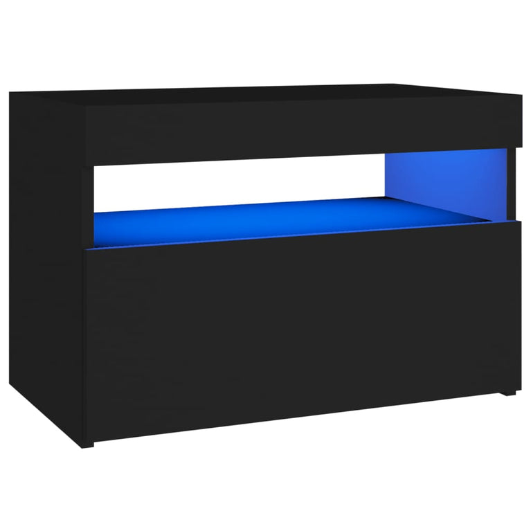 Tv-meubelen 2 st met LED-verlichting 60x35x40 cm zwart MeubelReus