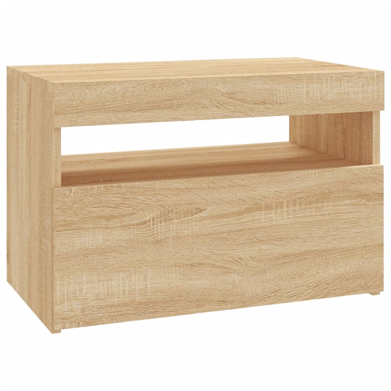 Tv-meubel met LED-verlichting 60x35x40 cm sonoma eikenkleurig MeubelReus